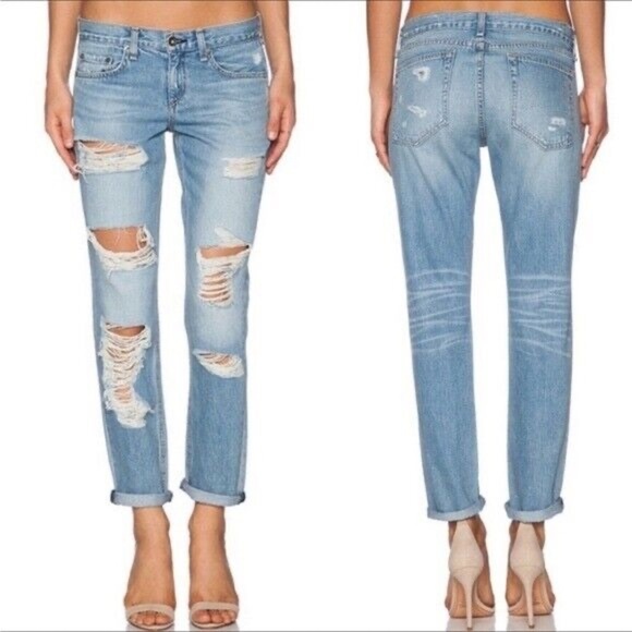 Rag & Bone Boyfriend Jean in Rebel Wash SZ 27 - Picture 1 of 7
